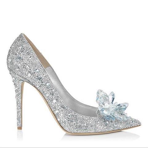 silver rhinestone shoes