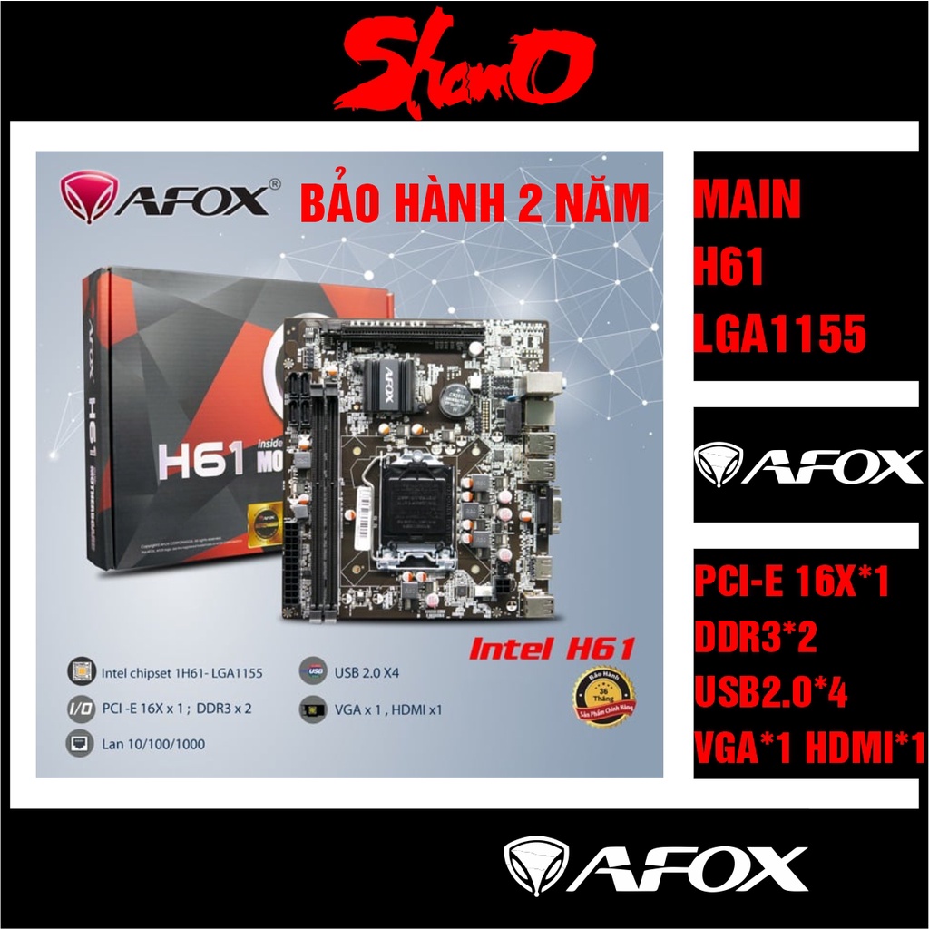 Main Afox H61 | Lga1155 | Motherboard - Genuine - | Shopee Philippines