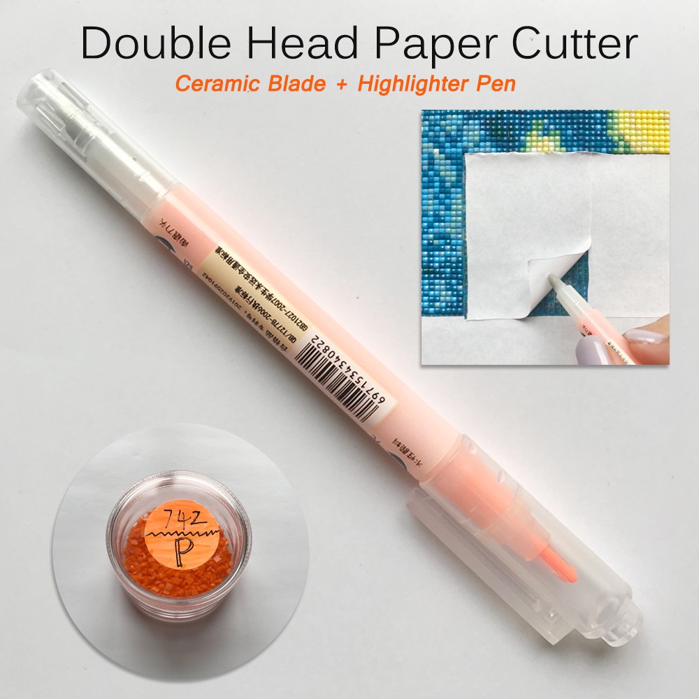 Diamond Painting Parchment Paper Cutter Ceramic Blade with Hightlighter