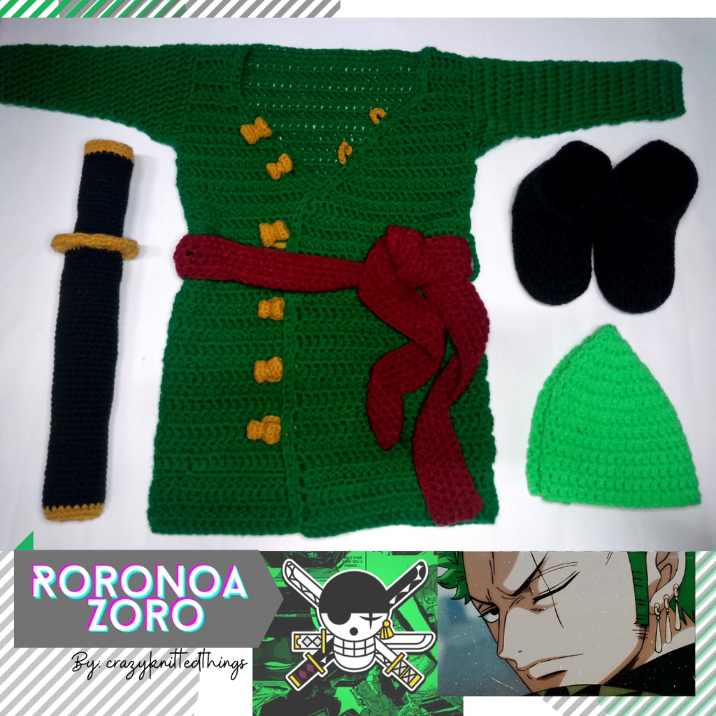 Roronoa Zoro Baby Costume Set ( Handmade ) Shopee Philippines