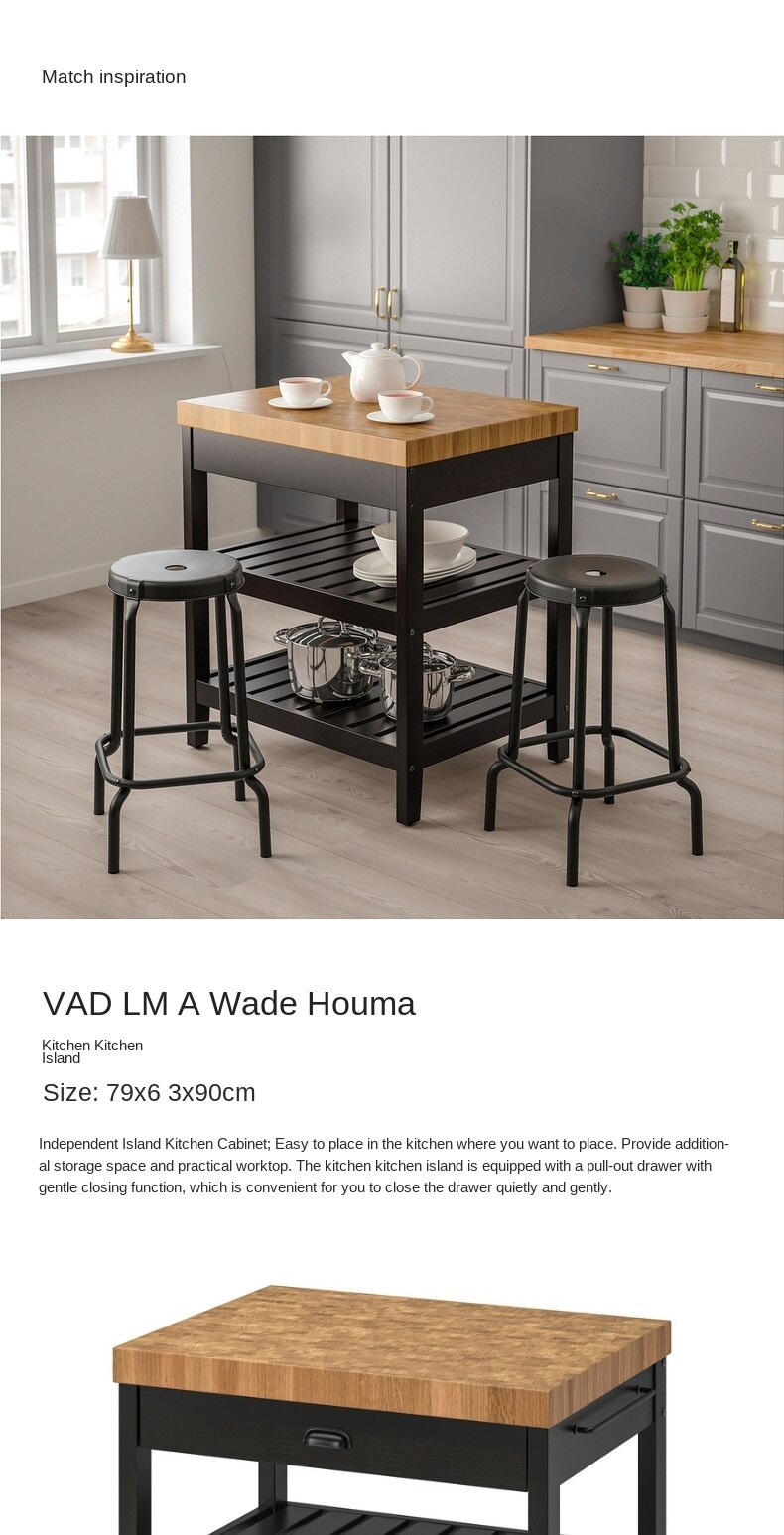 Ikea Ikea Vadholma Kitchen Island Traditional Nordic Large Space Storage Workbench Shopee Philippines