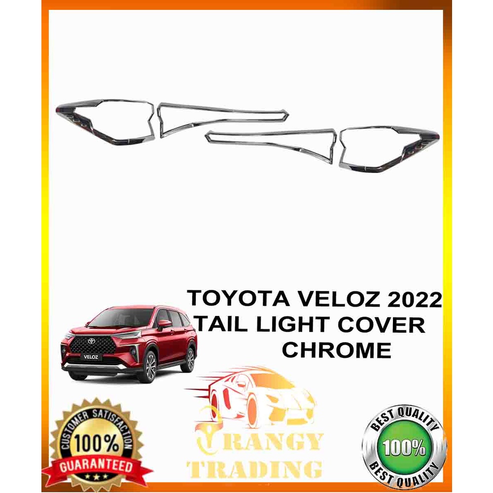 Toyota Veloz 2022 to 2023 Taillight Cover Matte Black / Chrome Tail
