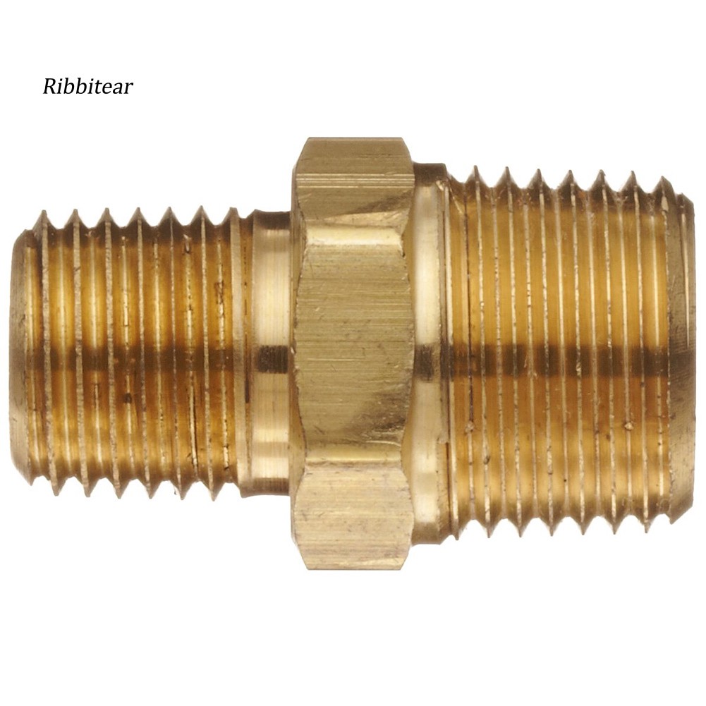 RIB 1/2 to 3/8 inch Male Brass Threaded Pipe Fitting Connector Tube ...