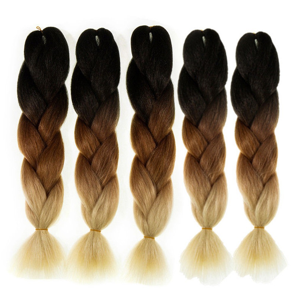 Kuduer 5x 24 Ombre Dip Dye Kanekalon Braiding Hair Extensions