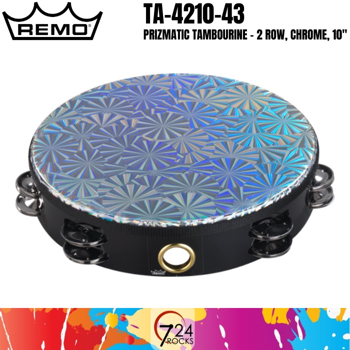 Remo TA421043 Prizmatic Tambourine 10 Inch DoubleRow Shopee