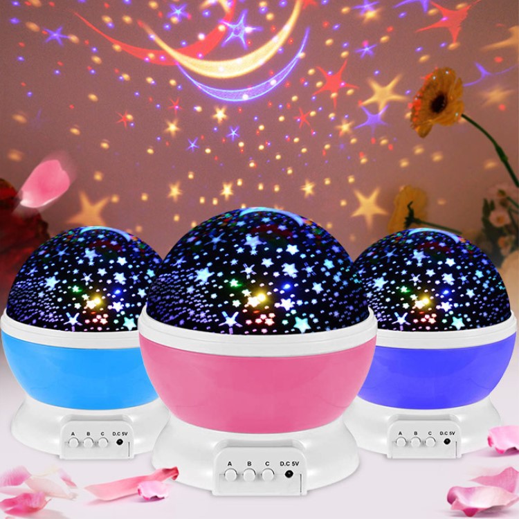 Led Rotating Projector Starry Sky Night Lamp Romantic Projection Light