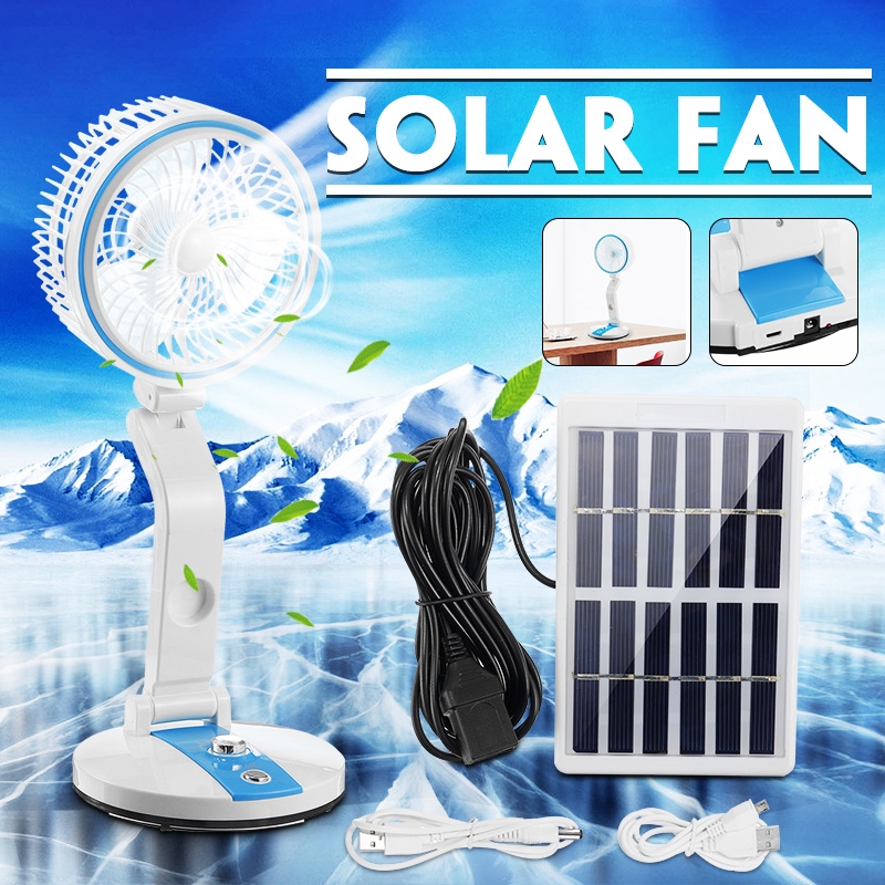 Mini Solar Power Panel Fan 4w Portable Fan Desk Cooling Usb Cell