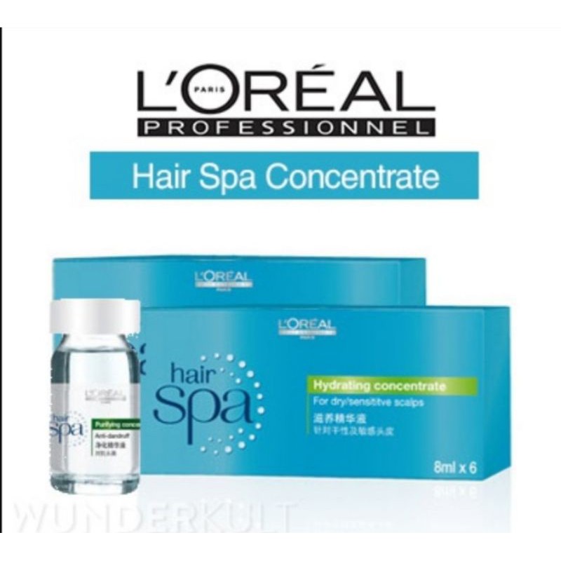 Loreal Hair Spa Serum Hydrating 8 ml X 6 / Purifying concetarate Anti  Dandruff 8mlx6 | Shopee Philippines
