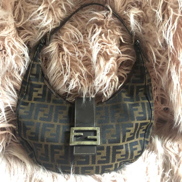 vintage fendi zucca shoulder bag