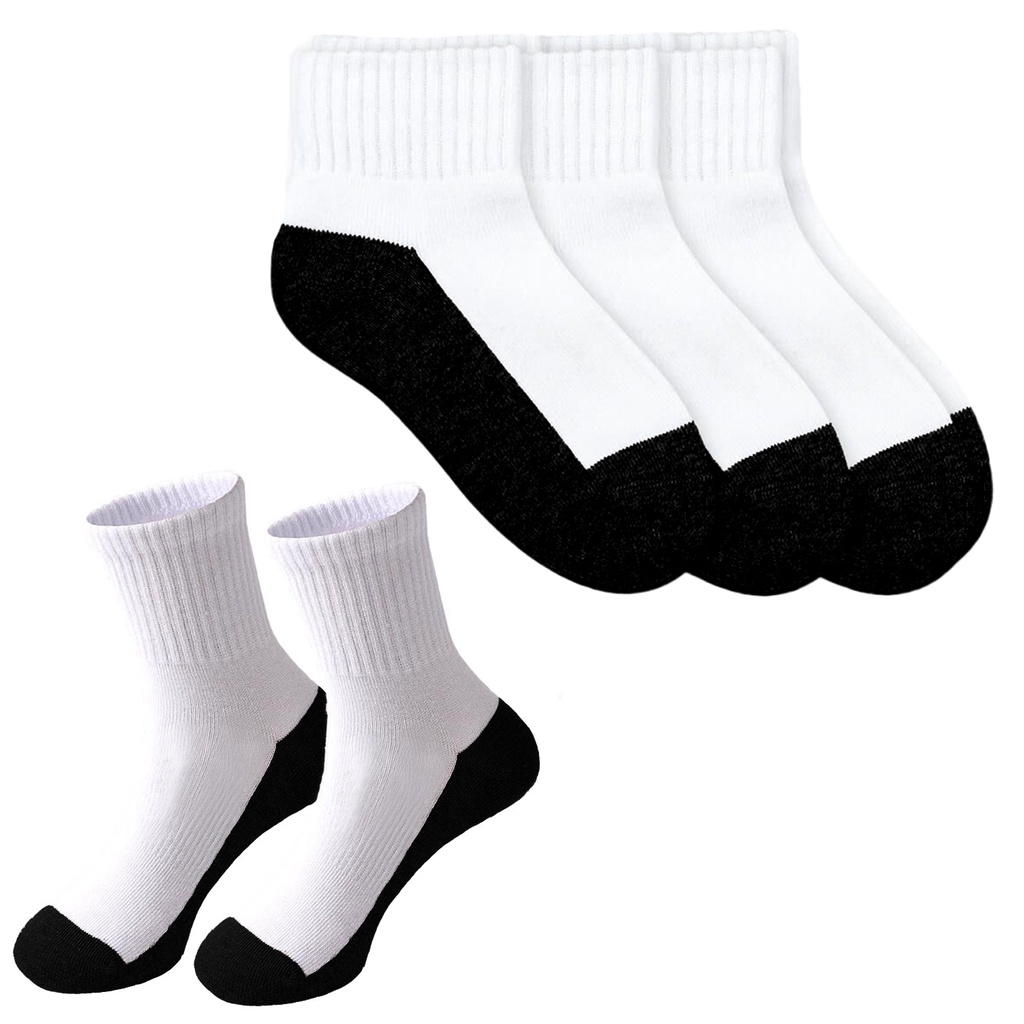 School White Socks for Kids Boy and Girl 515 years old K12 (3 pairs