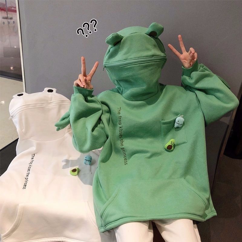 Frog Sleeve Jacket Korean Version Embroidered Loose Couple Hoodie Plus ...
