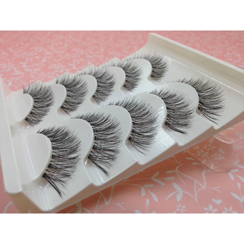 5 Pair Beauty Wispies Natural Long Thick Soft Fake False Eyelashes