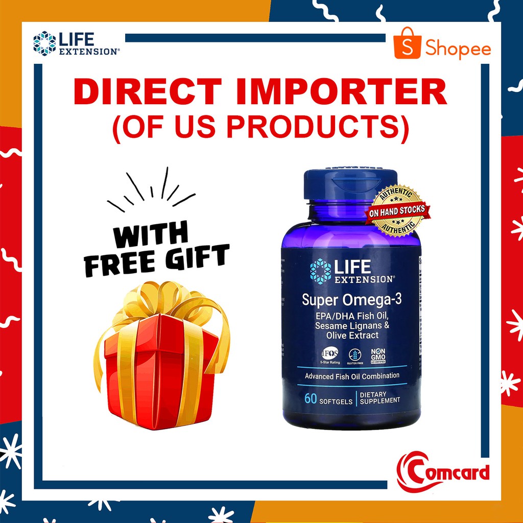 ☑️ On Hand! Life Extension, Super Omega3 60/120/240 Softgels Shopee