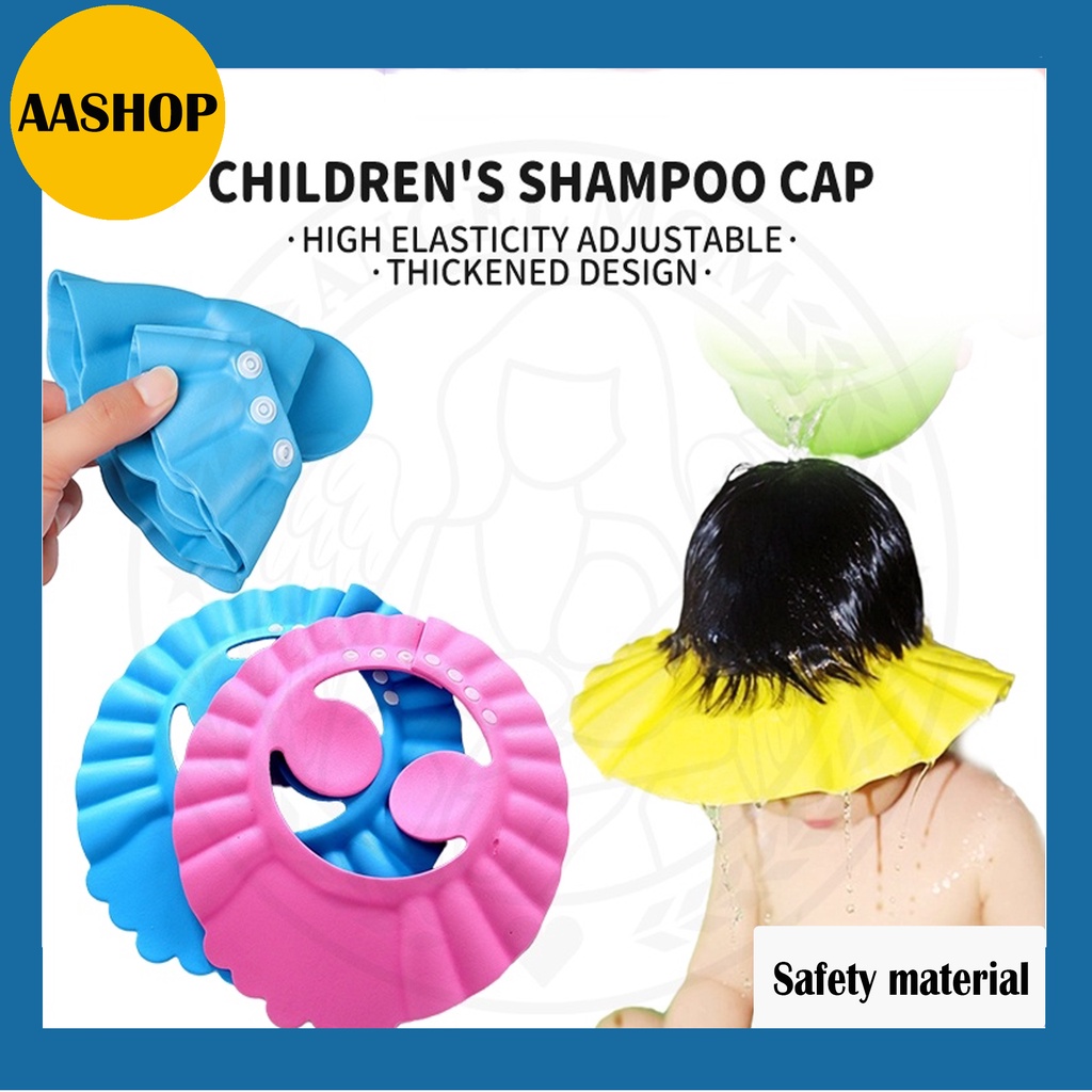 Baby Bath Cap Baby Shower Cap Baby Shampoo Cap Baby Cartoon Shower Cap Wash Hair Hat Ear Waterproof