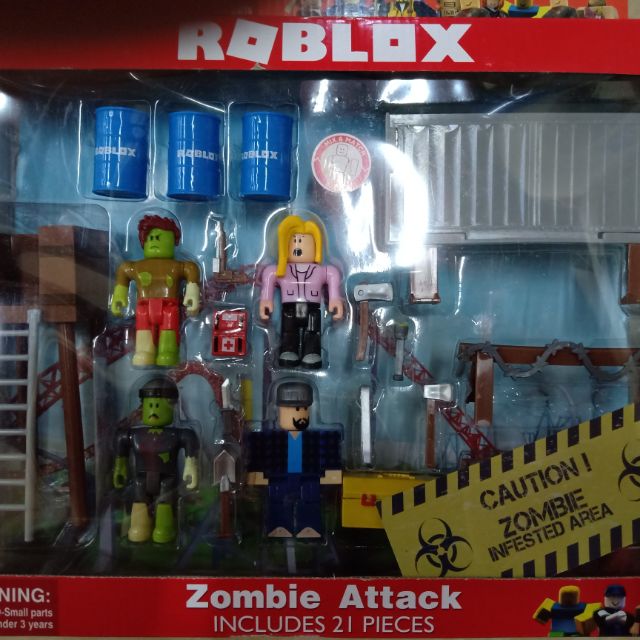 Roblox Attack Caution Zombie Roblox Legend 4 Pcs Action Figure Cake Topper Toys - roblox zombie attack poke