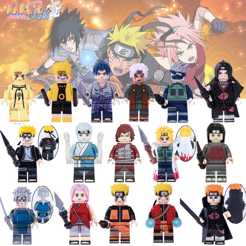 1pc Naruto Lego Toys Minifigures Sasuke 
