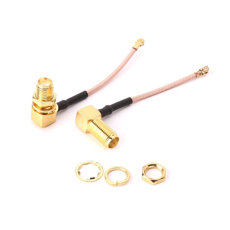 thumbnail image 2 of RP-SMA Male Angle To U.FL/u.FL/IPX Coaxial Cable - 1.37mm Pick Your Length 2 of 5