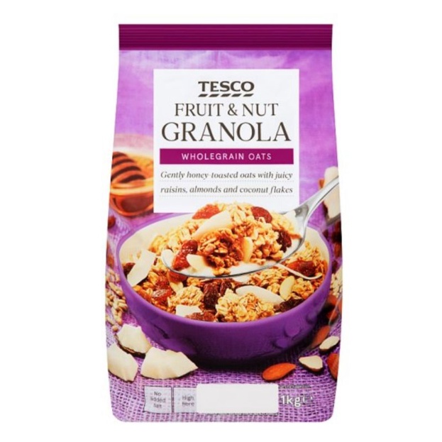 TESCO Fruit and Nut Granola 1kg ( whole grain oats ) Shopee Philippines