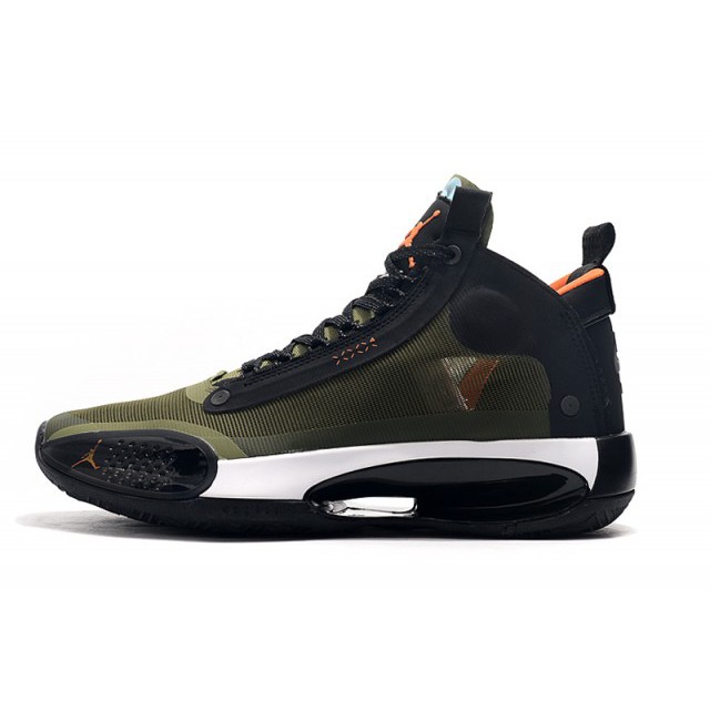 Air Jordan 34 XXXIV Olive Green White 