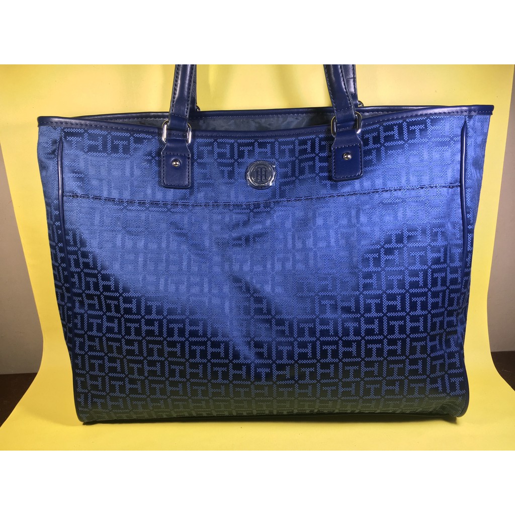 tommy hilfiger navy tote bag