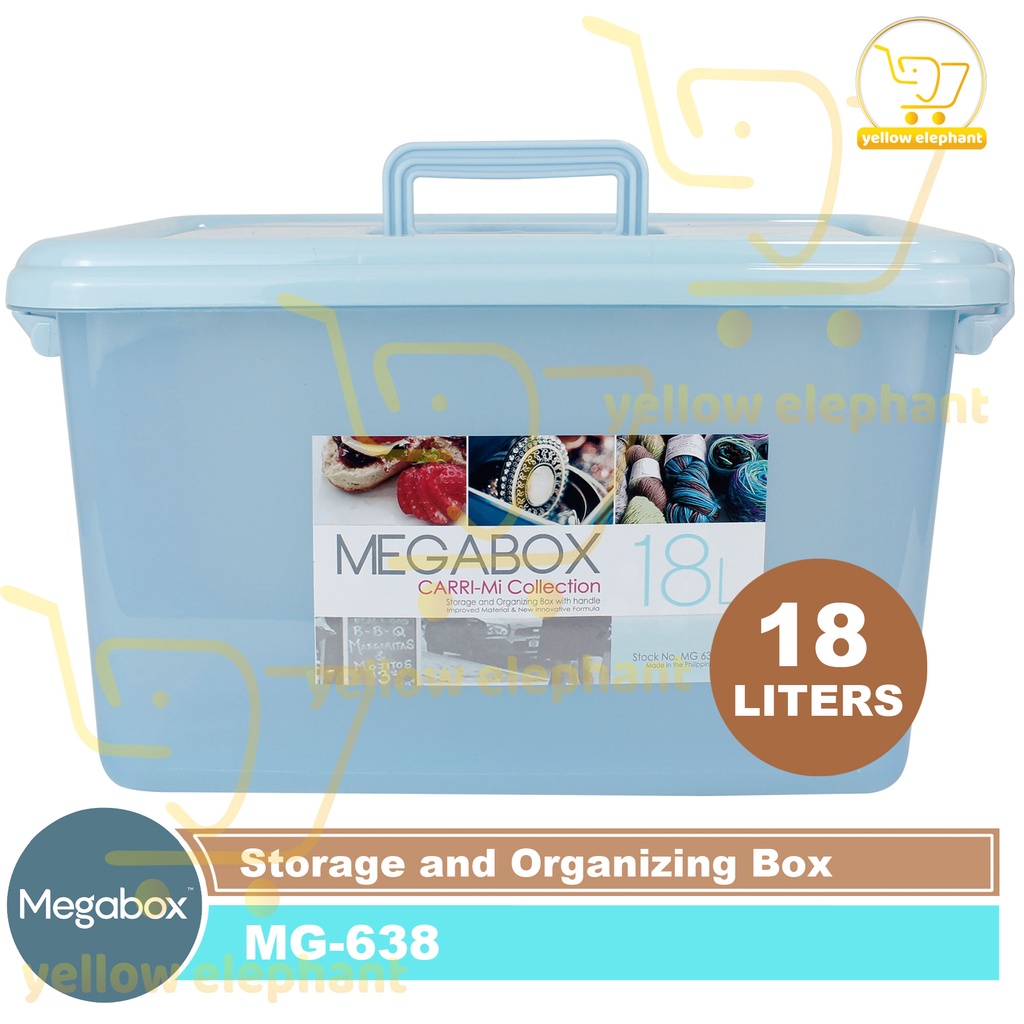 Megabox Storage Box With Handle CarrieMe Series 18 Liters Shopee
