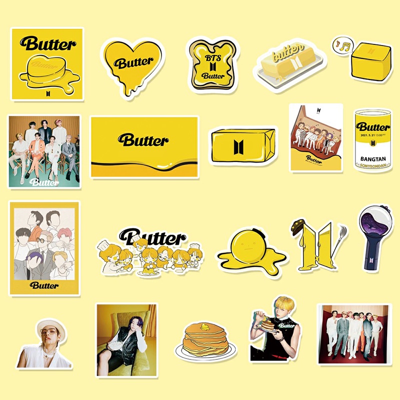 100pcs set bts butter sticker waterproof bts sticker diary luggage sticker shopee philippines