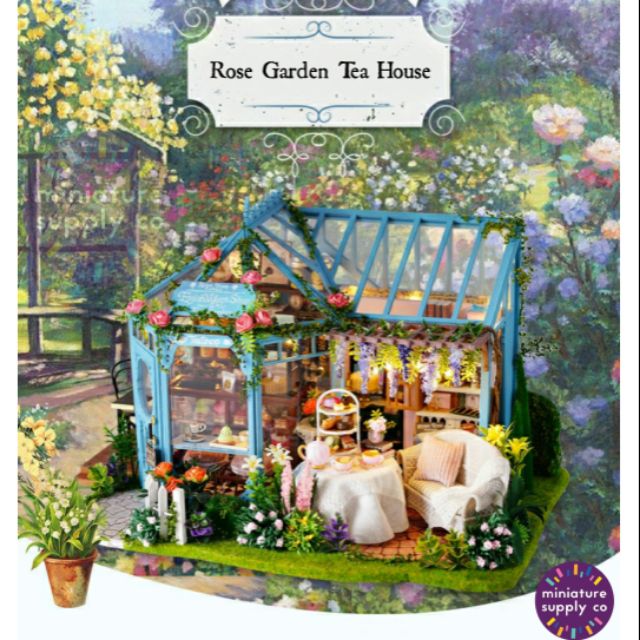 🇵🇭Rose Garden Tea House 🇬🇧ENG Manual DIY Miniature Dollhouse Shopee