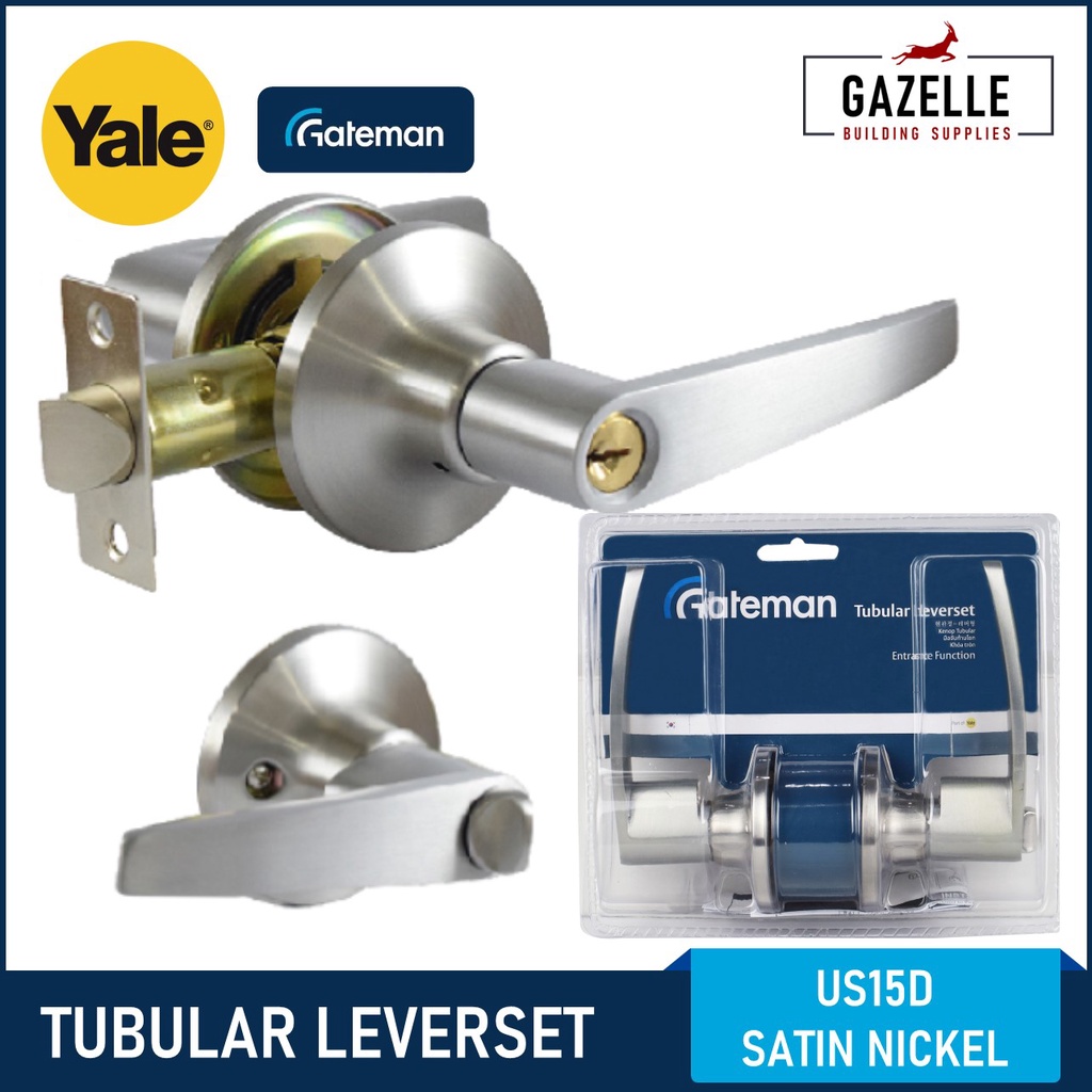 Yale Gateman Entrance Lever Lock Set Tubular Twist Type Door Lockset