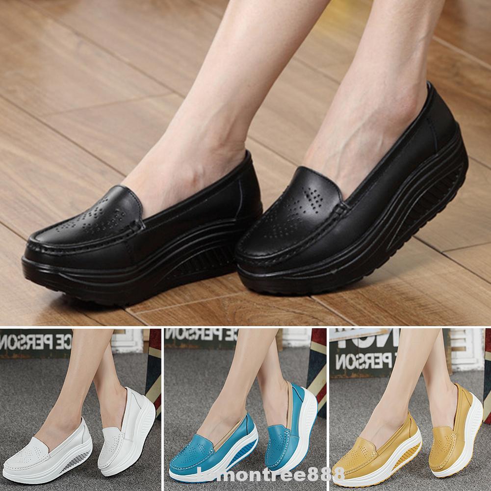 women's casual mary jane platform flat comfort shoes