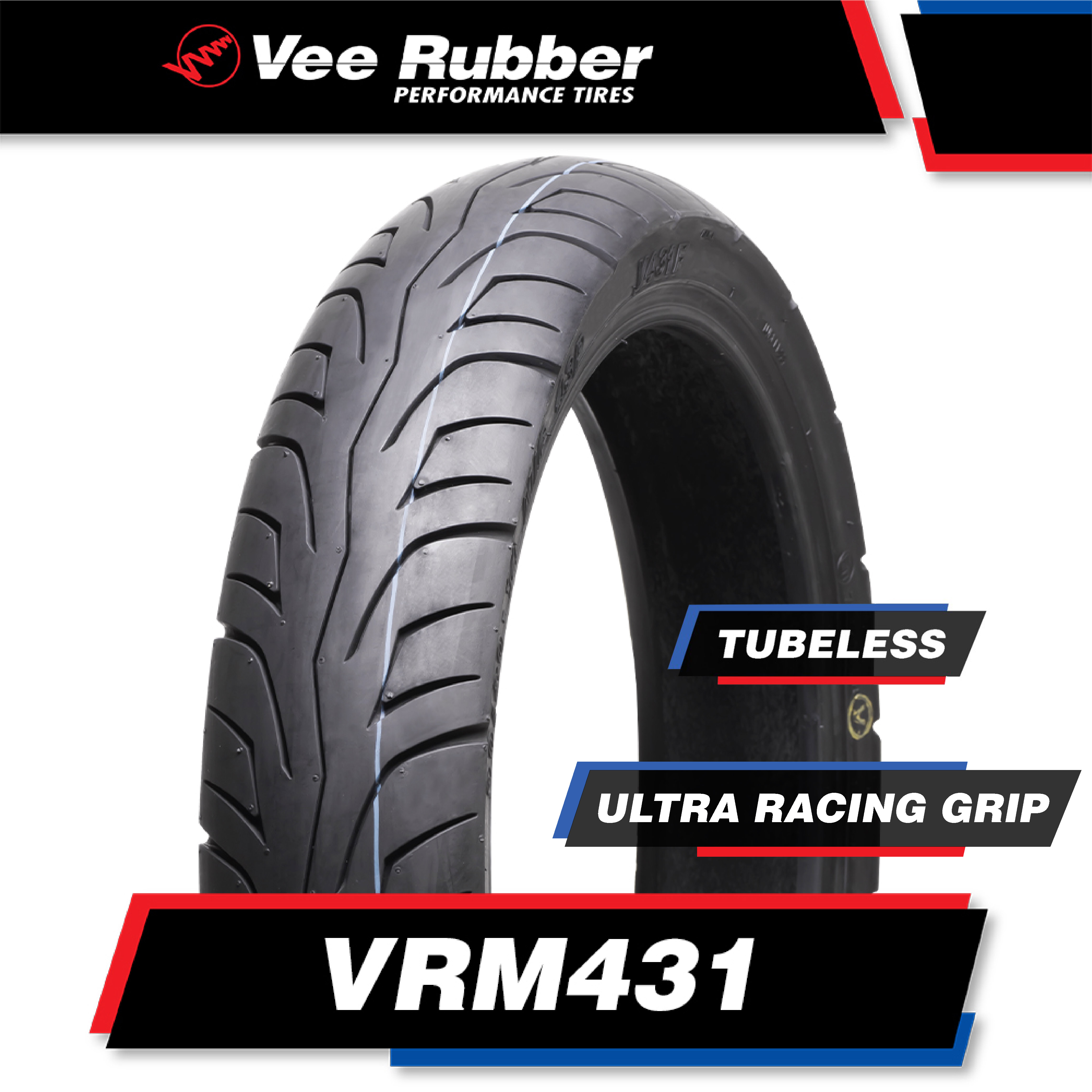 80 80 14 43p Tl Vee Rubber Ultra Racing Grip Vrm431 Motorcycle Tires Tubeless Honda Click 150i Shopee Philippines