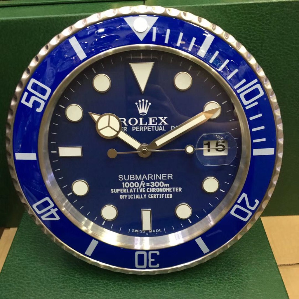 rolex wall clock green