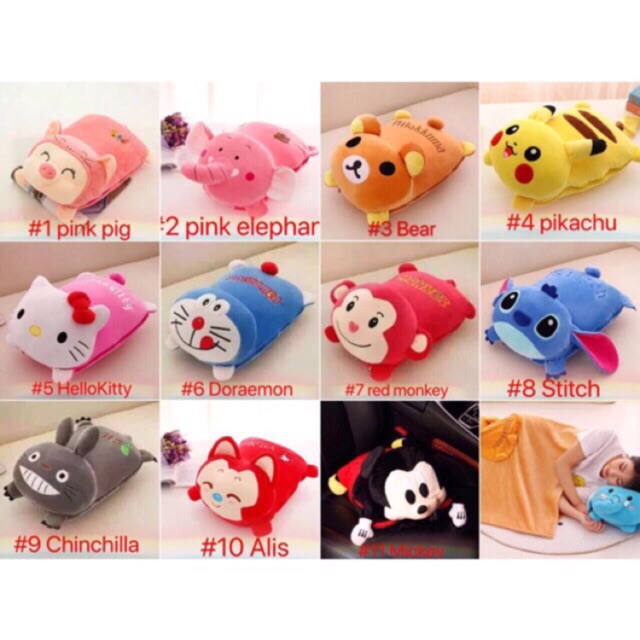 2in1 Character Pillow Blanket Shopee Philippines