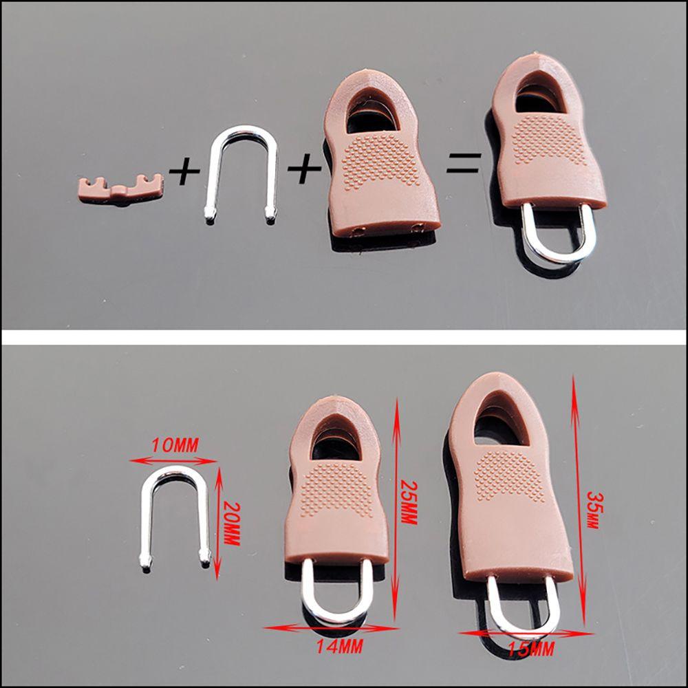 CHERRY 10Pcs New Zipper Sliders Luggage Detachable Zipper Puller Universal Tab Fixer Jackets Replacement/Multicolor