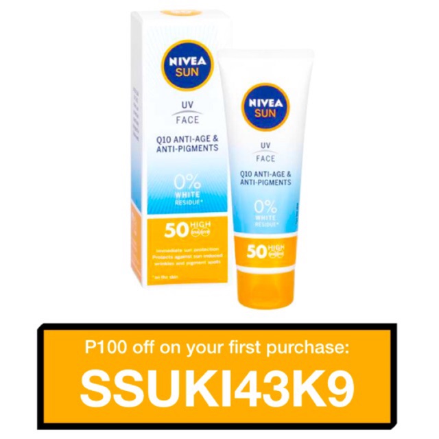nivea uv face q10 shine control spf 50 moisturizer