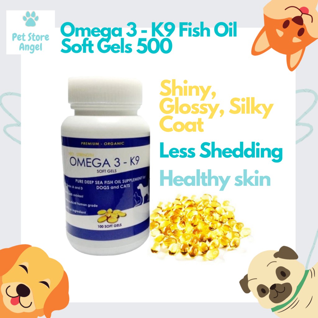 Omega 3 K9 Fish Oil for Cats and Dogs 500 soft gels Immune System