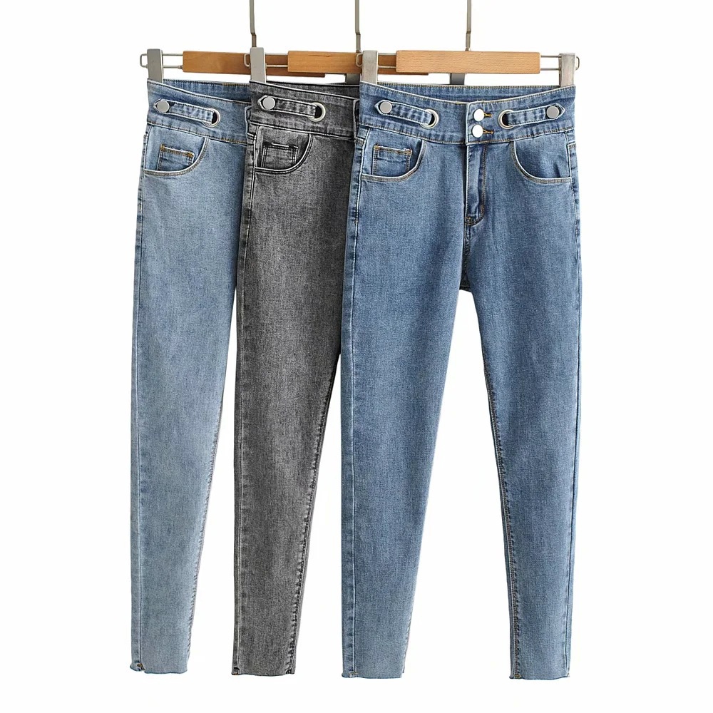 raw edge denim jeans