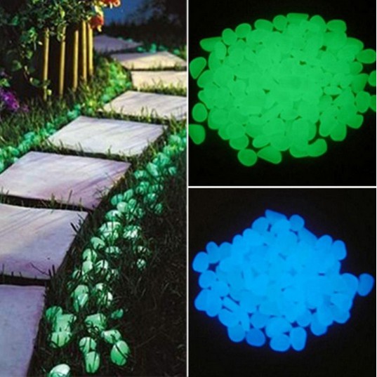 DIY Decorative Luminous Stones for Yards Lawns Walkways Garden Driveway Plants and Aquarium Decor Pebbles Stones for Indoor and Outdoor 2O2OUP Glow in The Dark Garden Rocks 