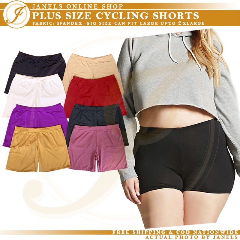 women's plus size cycling shorts