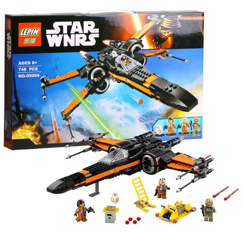 Lepin Lego Star Wars Poe Dameron XWing X Wing Space Ship Starship Plane