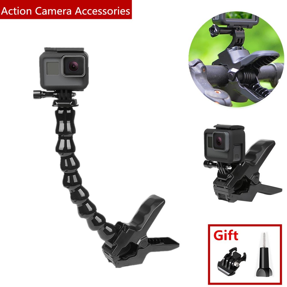 Jaws Flex Clamp Mount With Flexible Adjustable Clip Gooseneck For Gopro Hero 10 9 8 7 Insta360 Action Camera Accessories Shopee Philippines