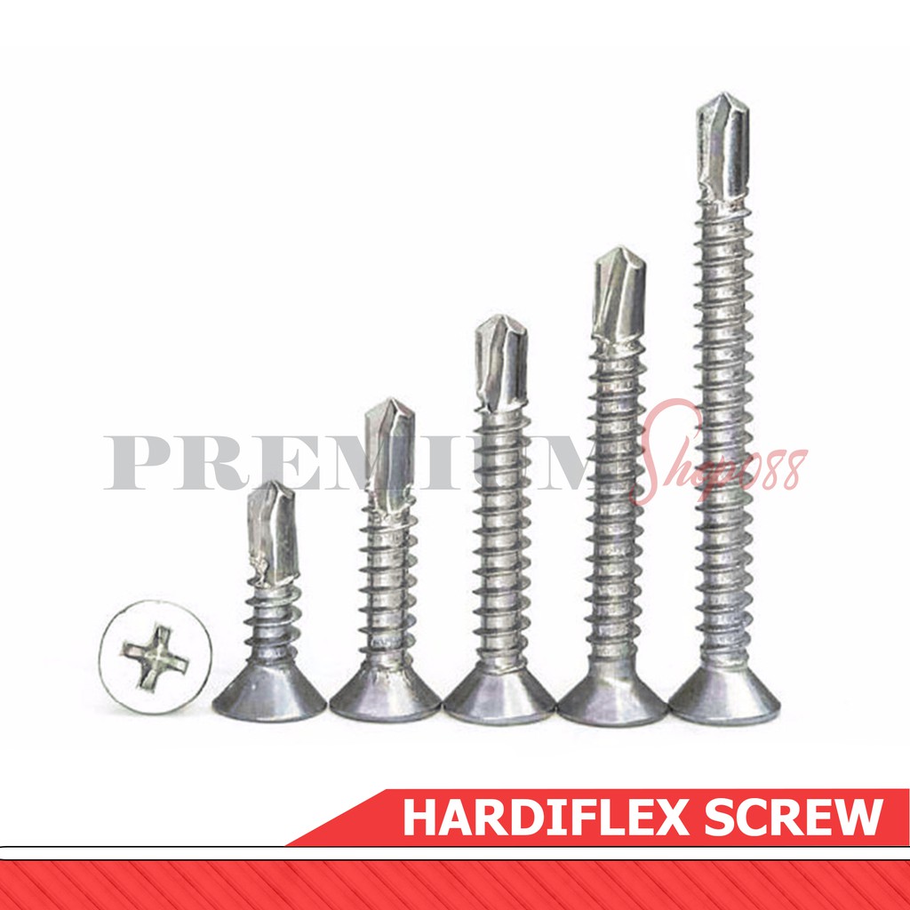 1000pcs Hardiflex Screw Self Drilling Screws 7 x 3/4 1 11/4 11/2 2