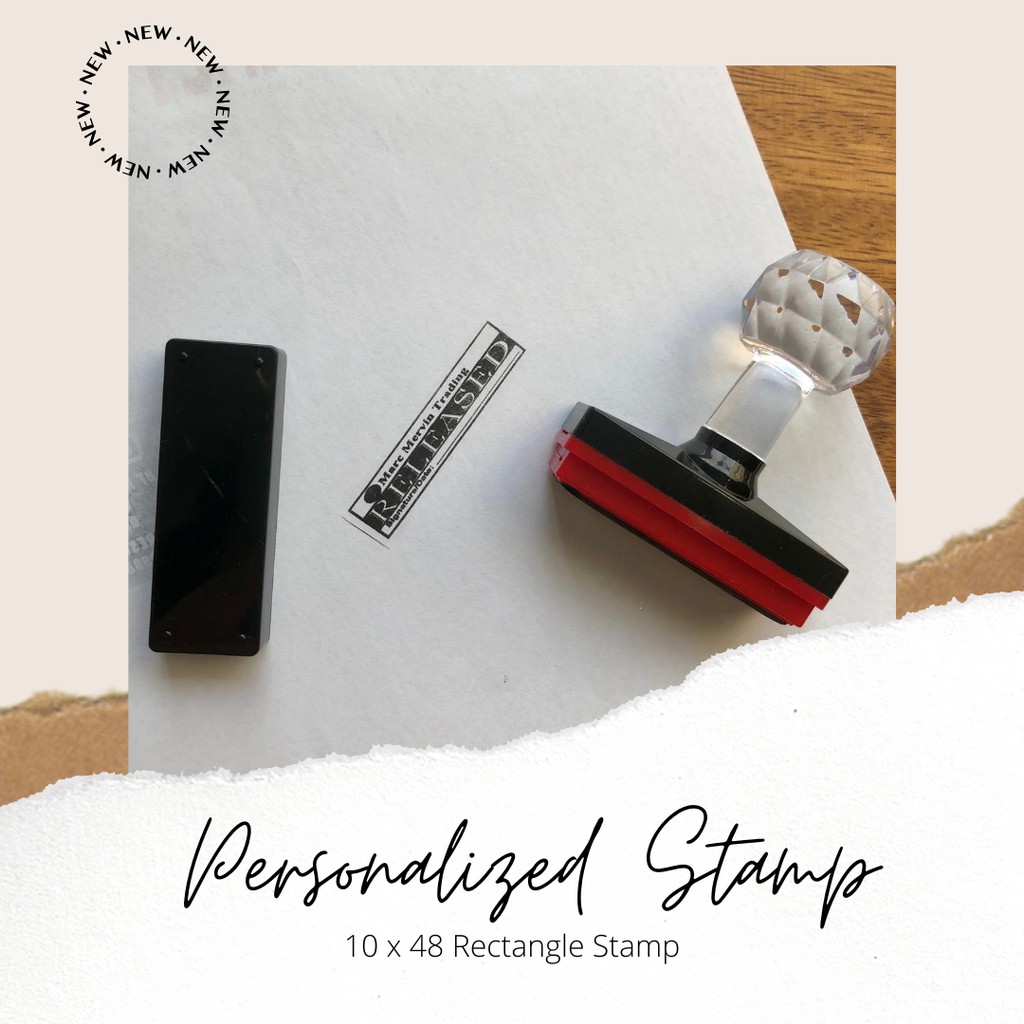 10 x 48 mm Self inking stamp customize /personalize | Shopee Philippines