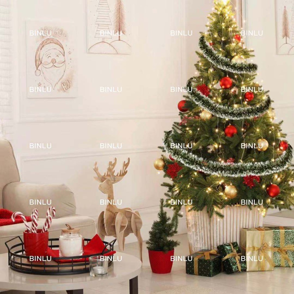 1.6m green/snow design christmas garland/decor/ribbon/prop,christmas tree/party DIY,PVC,BINLU