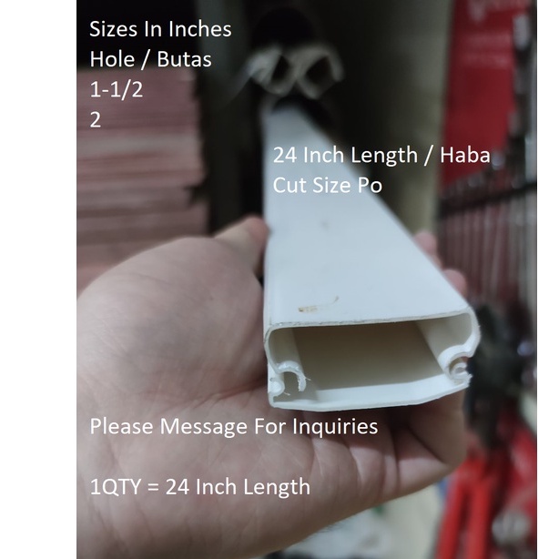 Generic PVC Molding / Moulding Sizes 11/2 Or 2 Inch (Butas) , Length Is 24 Inches Cut Size