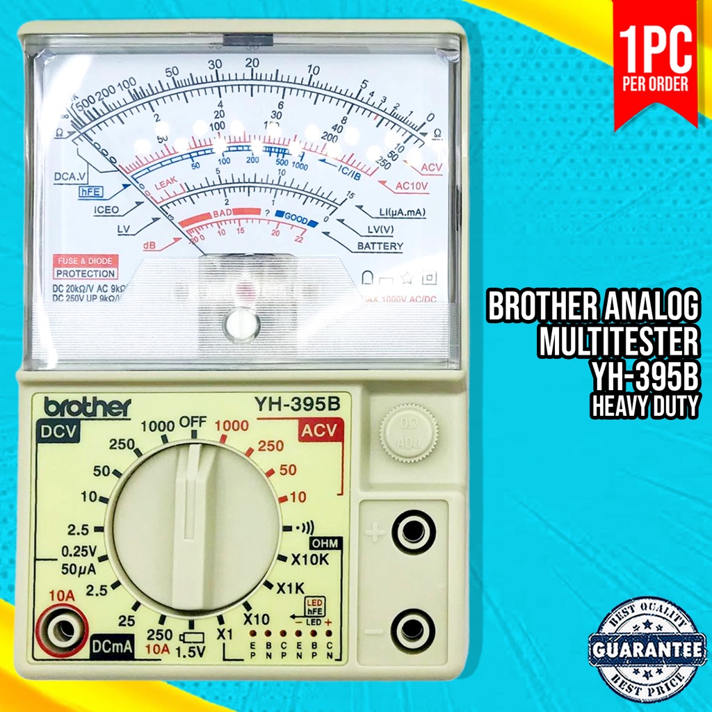 Brother Analog tester YH395B / Analog Multimeter / Compact size Tester