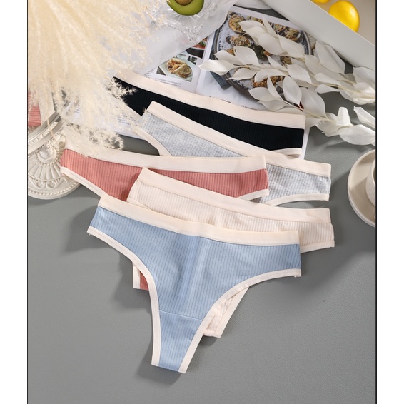 Sexy Thong Thread Cottom Seamless Women Panties Low Waist G String Plus ...