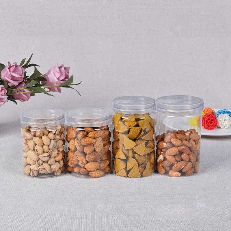 20 Pcs 230ML Transparent Plastic Bottles Honey Dried Candy Container
