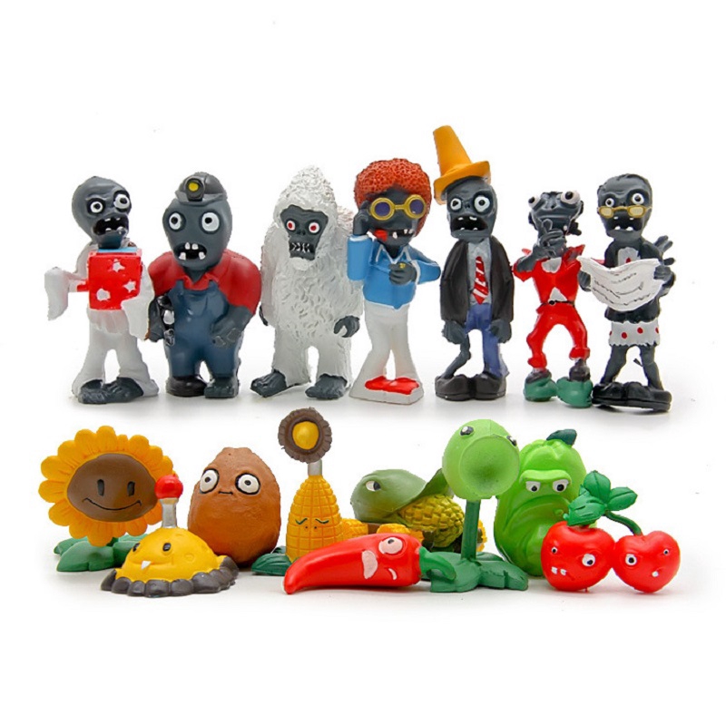 16ps/set New Plants vs. Zombies Toys Anime Action figures pvz PVC Kids Gift  | Shopee Philippines