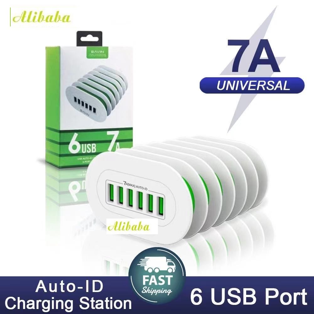 COD Alibaba A6702 7A Universal AutoID Charging Station HUB Charger 6