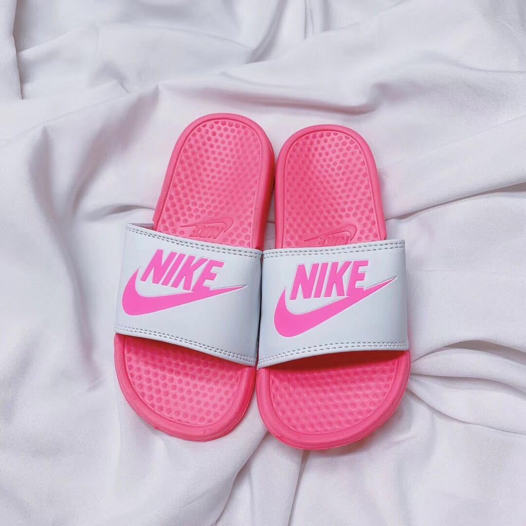 nike pink slippers